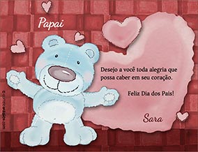 Cartes de Dia dos Pais para impresso. Alegria e amor