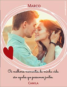 Cartes de amor para impresso. Juntos