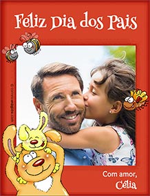 Cartes de Dia dos Pais para impresso. Feliz Dia dos Pais 