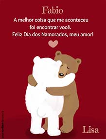 Cartes de Dia dos Namorados para impresso. Abrao de urso