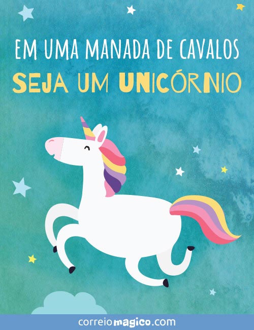 Em uma manada de cavalos, seja um unicrnio.