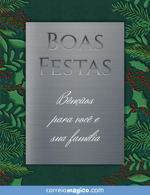 Boas Festas - Bnos para voc e sua famlia