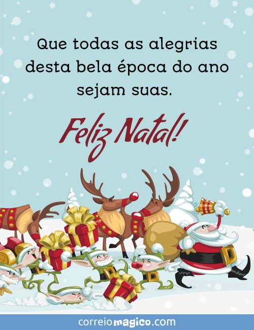 Que todas as alegrias desta bela poca do ano sejam suas. Feliz Natal!