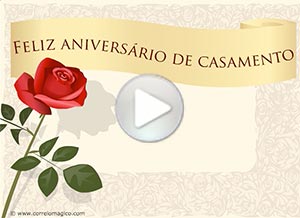 Tarjeta animada de Aniversrio de Casamento. Sempre te amarei