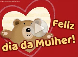 Tarjeta animada de Da da Mulher. Um abrao enorme	