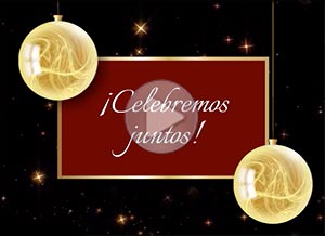 Tarjeta animada de Natal. Convite