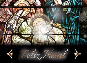 Tarjeta animada de Natal. Milagre sagrado	