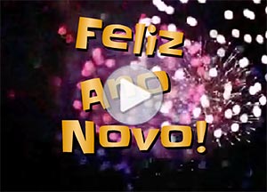 Tarjeta animada de Ano Novo. Feliz Ano Novo!