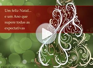 Tarjeta animada de Natal. Bons desejos