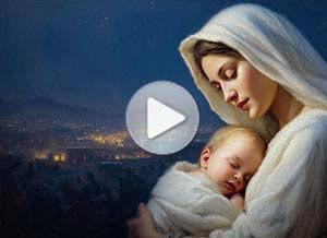 Tarjeta animada de Natal. O nascimento de nosso Senhor