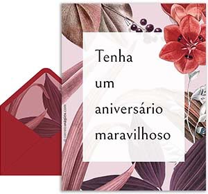 Cartão 3D de aniversarios grátis. Maravilhoso aniversrio