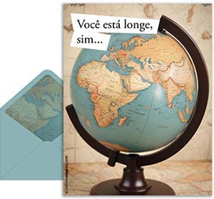Cartão 3D de dia-do-amigo grátis. Longe, mas perto