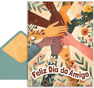Cartão 3D de dia-do-amigo grátis. Voc faz parte da minha vida