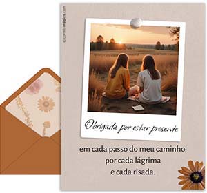 Cartão 3D de  grátis. A beno da sua amizade