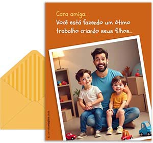 Cartão 3D de  grátis. Criando seu marido tamb�m