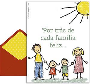 Cartão 3D de  grátis. Fam�lia feliz