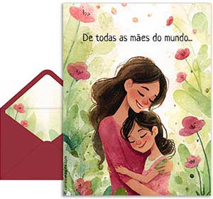 Cartão 3D de  grátis. Que bom que voc� � MINHA m�e