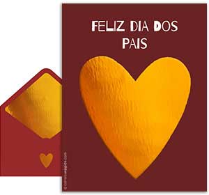 Cartão 3D de dia-dos-pais grátis. Voc tem um corao de ouro