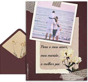 Tarjeta 3D de Dia dos Pais gratis. para meu marido