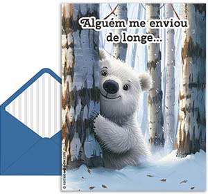 Cartão 3D de dia-dos-pais grátis. Um abrao de longe