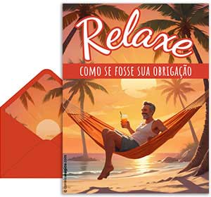 Cartão 3D de dia-dos-pais grátis. Relax