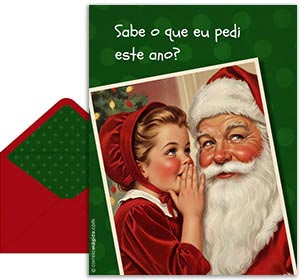 Cartão 3D de natal grátis. Desejo