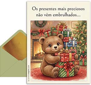 Cartão 3D de  grátis. Os presentes mais preciosos