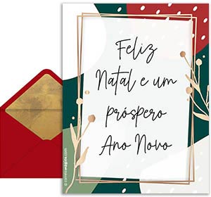 Cartão 3D de natal grátis. A alegria das Festas