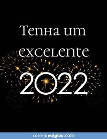 Cartão de  grátis. Tenha um excelente 2022