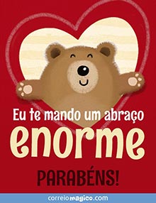 Eu te mando um enorme abrao. 
PARABNS!