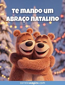 Cartão de  grátis. abrao natalino